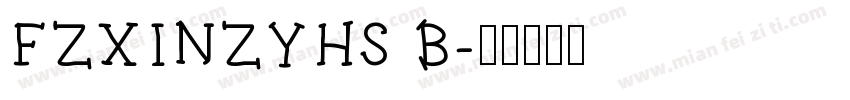 FZXINZYHS B字体转换